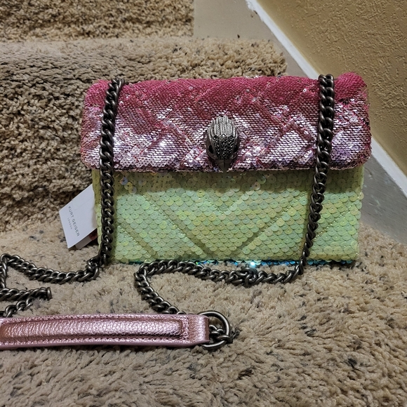 NWT Kurt Geiger Medium Kensington Multi Color Sequin Bag Purse - Picture 1 of 16